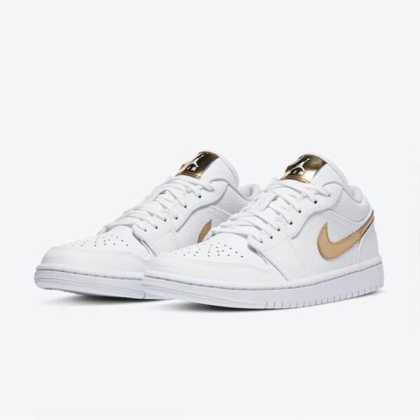 Jordan 1 Low 'White Metallic Gold' CZ4776-100 - Hình ảnh 2