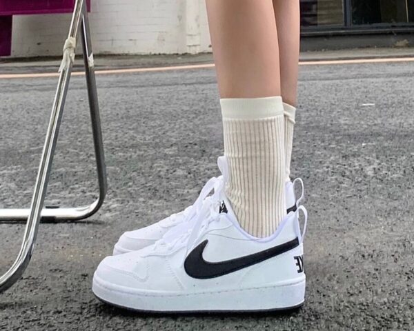 Nike Court Borough Low Recraft ‘White Black’ DV5456-104 - Hình ảnh 4