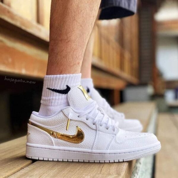 Jordan 1 Low 'White Metallic Gold' CZ4776-100 - Hình ảnh 6