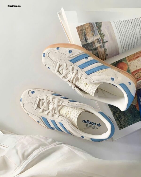 Adidas Gazelle Indoor Floral 'White Blue' IF4491 - Hình ảnh 2