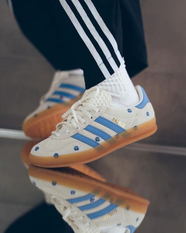 Adidas Gazelle Indoor Floral 'White Blue' IF4491 - Hình ảnh 3